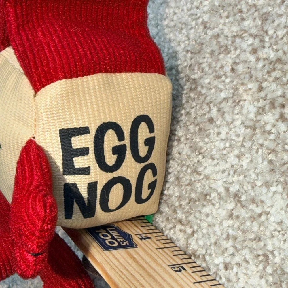 Vintage Dan Dee Merry Beans Egg Nog Plush Christmas Holiday Bean Bag Toy